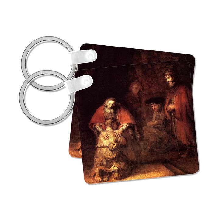 3dRose - Wholesale Keychain - Unisex - 3dRose, Print of Rembrandt Painting The Prodigal Son, Key Chain0