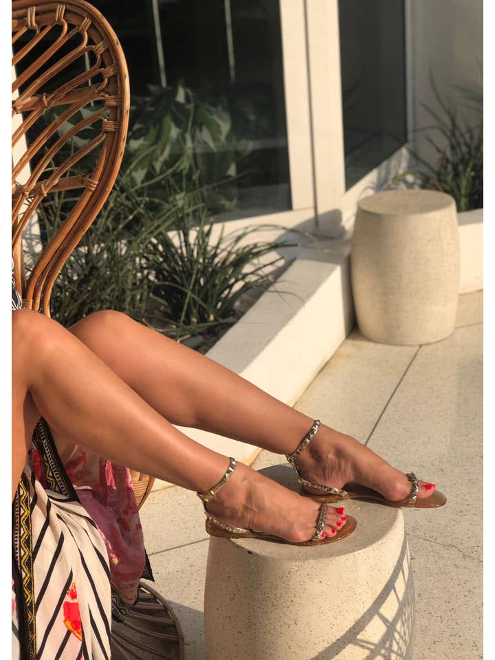 Shoes By Alexandria Brandao - Vendita all'ingrosso Sandali - Donna - Sandali Aria LIGHT Gold Jelly da donna di Alexandria Brandao *M1