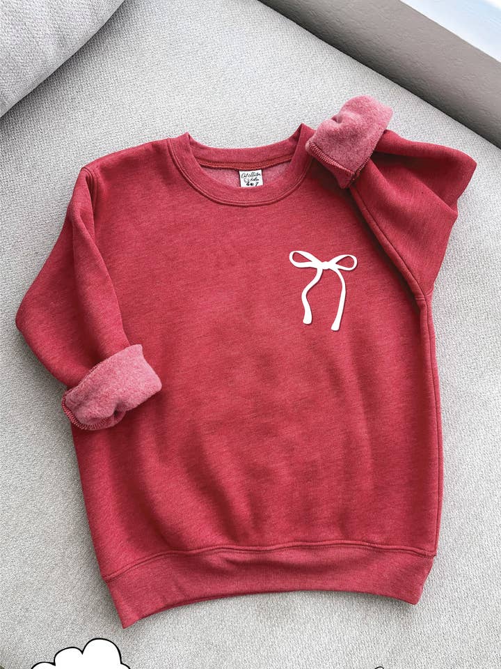 OAT COLLECTIVE - Wholesale Sweatshirt - Kids - BOW PUFF Youth Graphic Sweatshirt 1