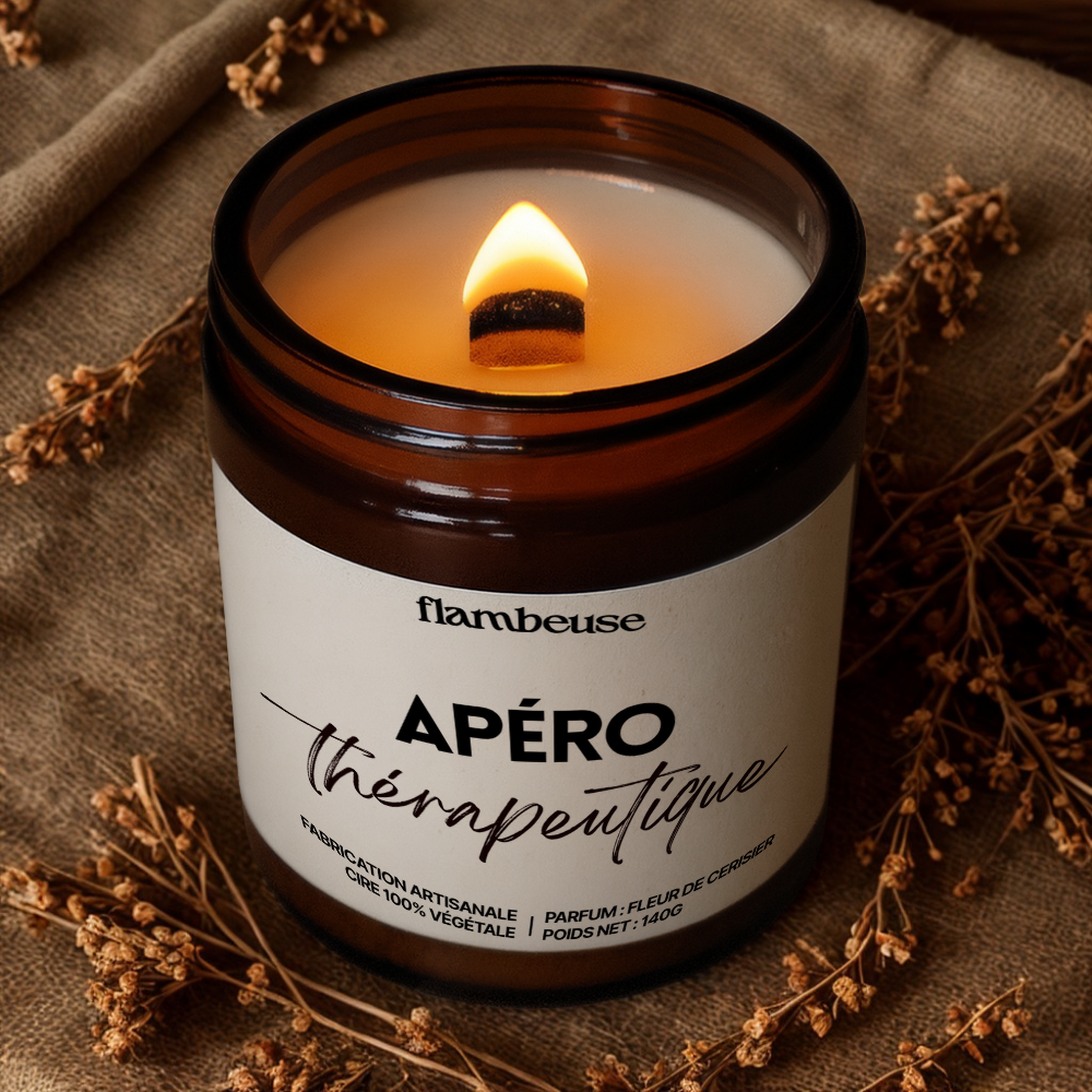 Flambeuse (Effet WOW) - Wholesale Jar/Filled Candle - Scented candle "Therapeutic Aperitif"1