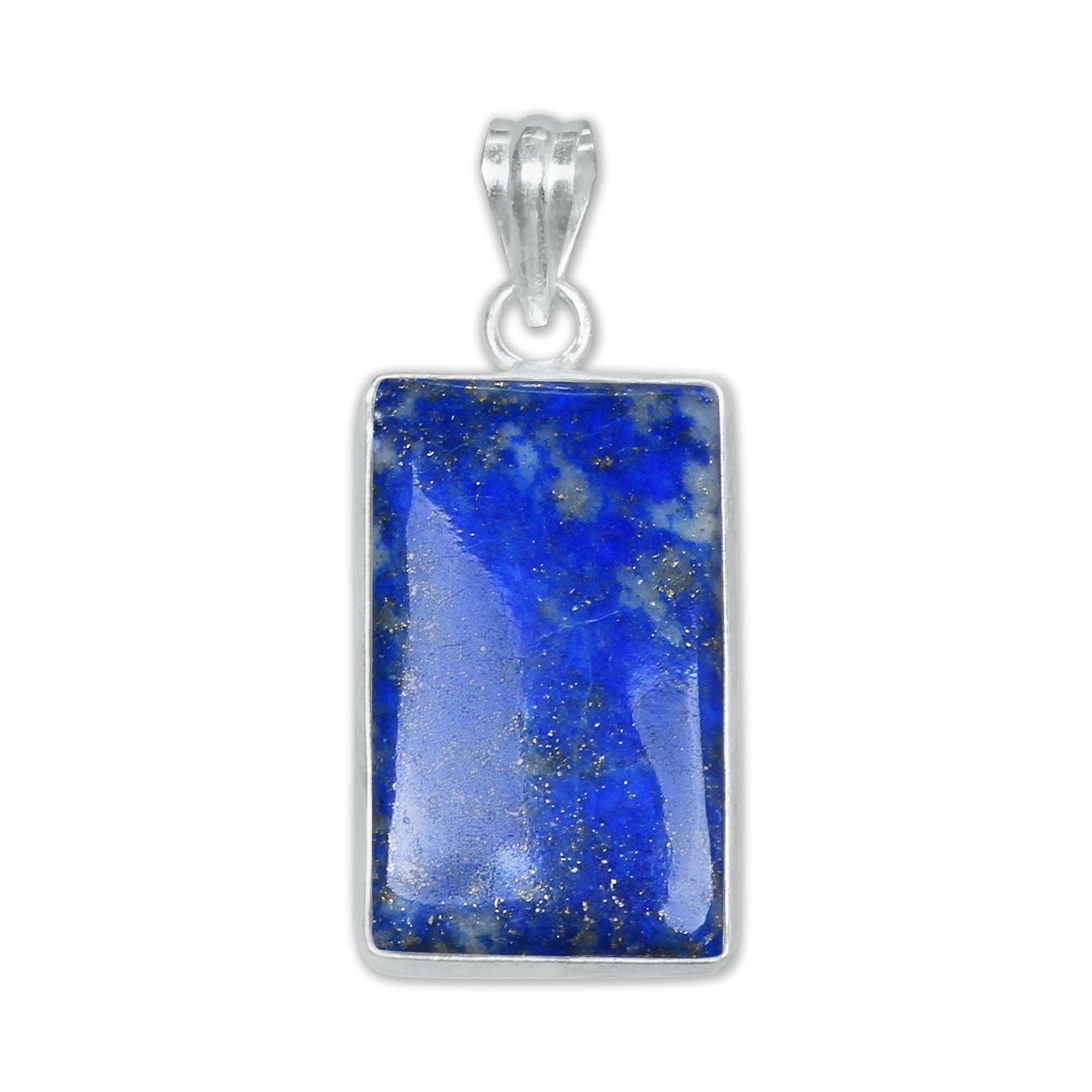 Handmade Jewels - Wholesale Individual Charm/Pendant - Lapis Lazuli Minimalist Pendants -  Handmade, Silver-Plated, Wholesale9