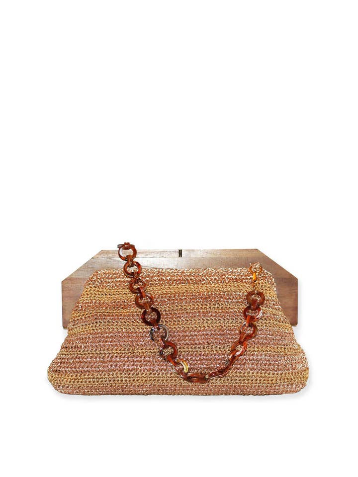 Zoey Clutch (natural) for wholesale by Mei vintage