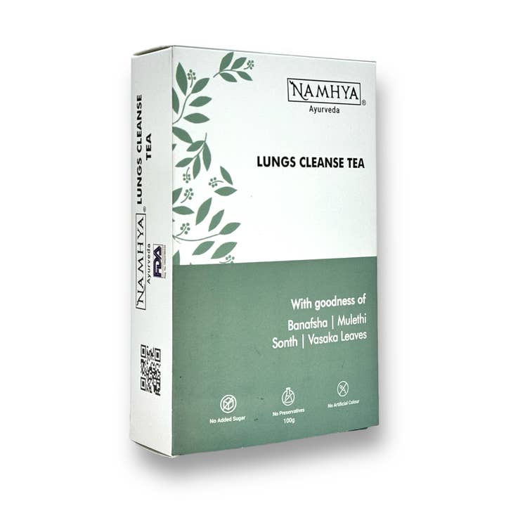 Thé Purifiant pour les Poumons | Superherbes Ayurvédiques | Respirez 2x mieux en 30 jours pour la vente par Namhya Ayurveda