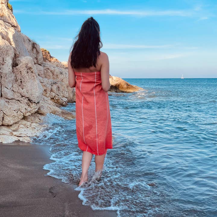 HELLO TURCO Turkish Towels - Wholesale Beach Towel - Beach Boys Orange12