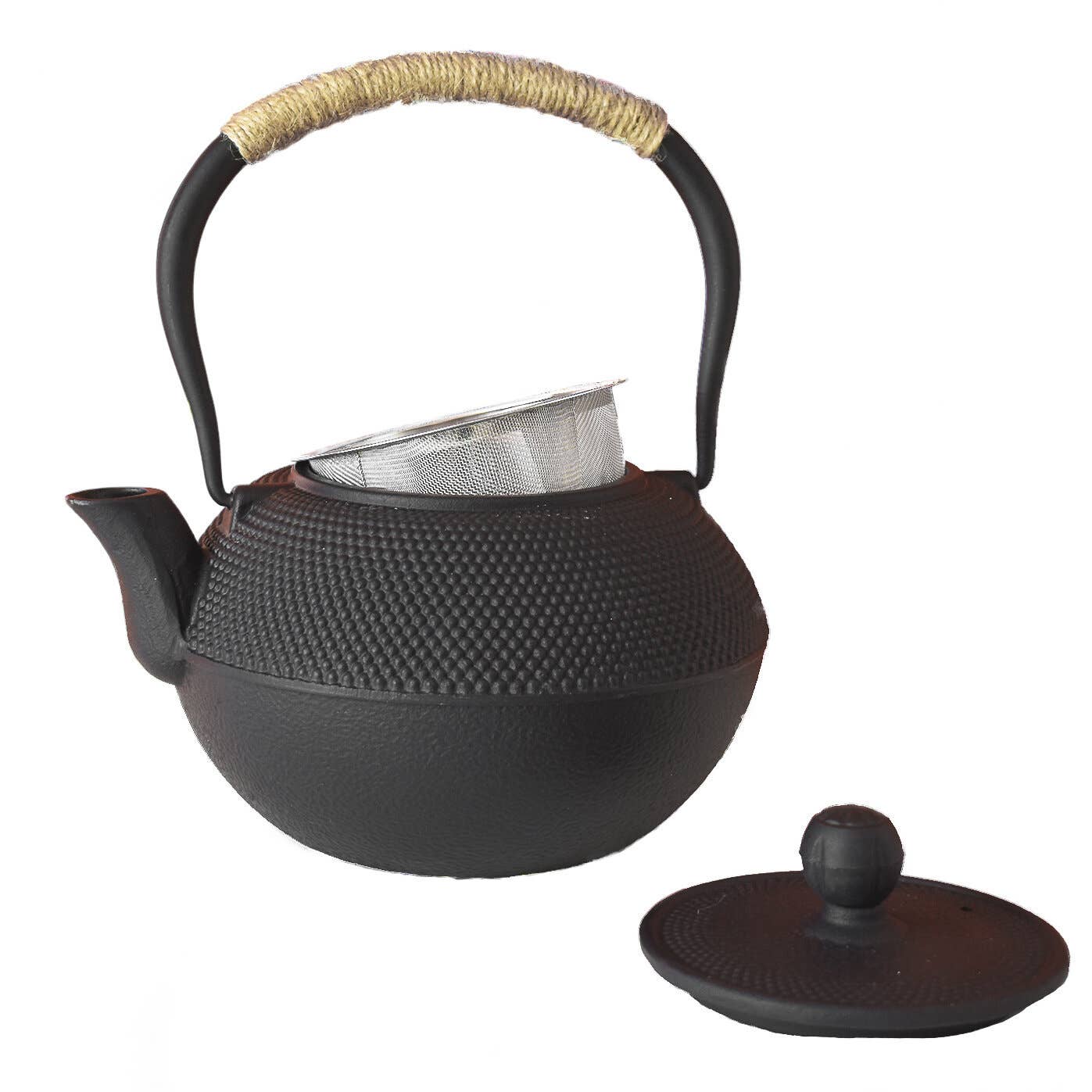 Charbrew Tea & Coffee - Vente Théière - Théière/bouilloire en fonte style Tetsubin noir à motif clouté 1200ml2