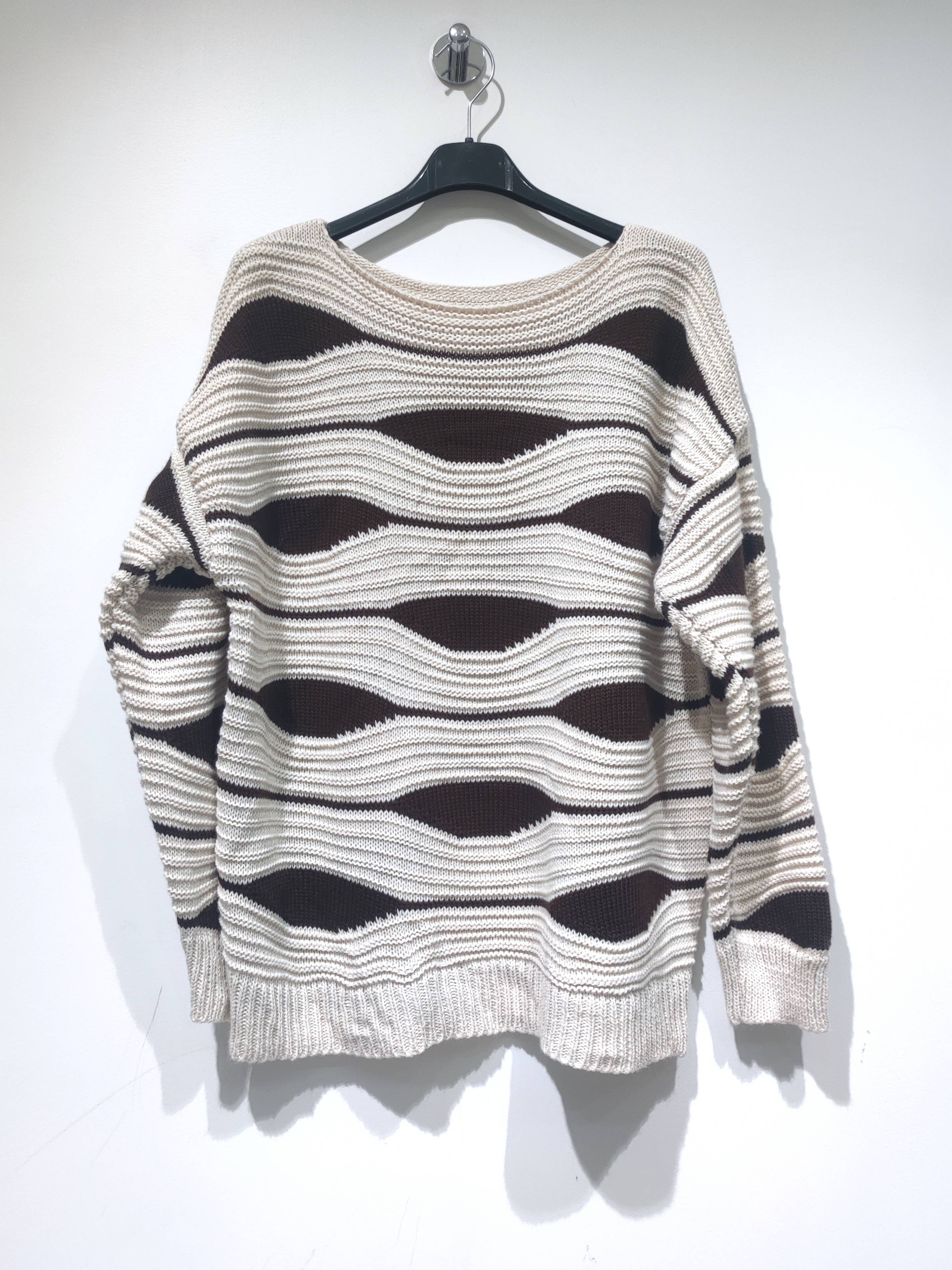 Pomelo paris - Wholesale Knit Sweater - Women's - ROMA Waves Geometry3