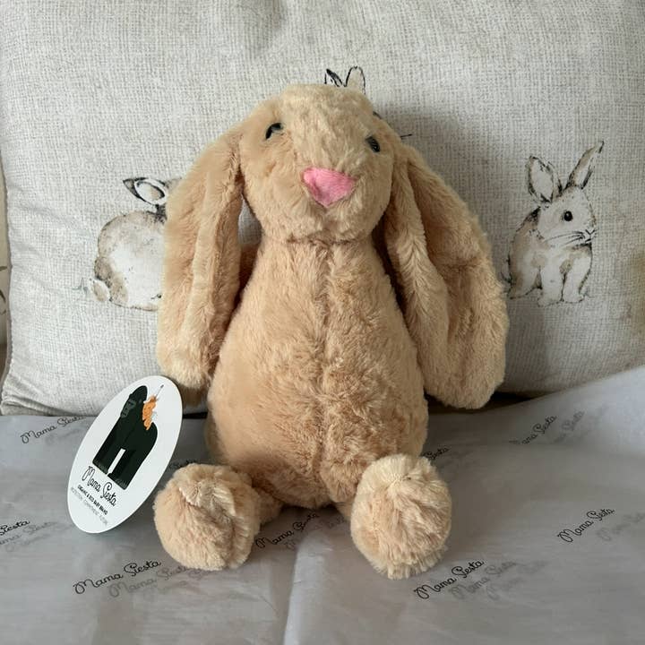 Mama Siesta – Peluche - Crianças e bebés por atacado – Pelúcia Bonnie Bunny Pequena para Bebês, 25 cm