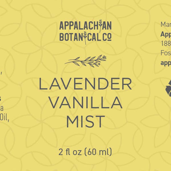 Appalachian Botanical Co. - Wholesale Face & Body Mist/Water - Lavender Vanilla Mist2