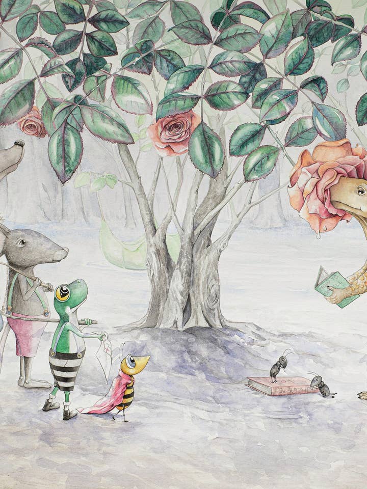 Smell A Rose Giclee Print From "What The Book Left Out for wholesale by Katie Crawford Art