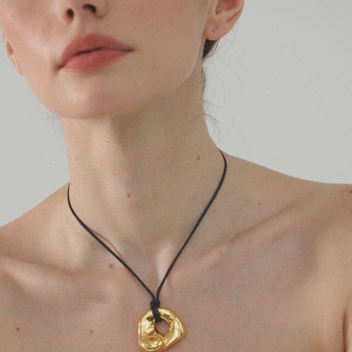 'ALEXANDRE Pendant Necklace - Gold' for wholesale by Sun Muse Studio