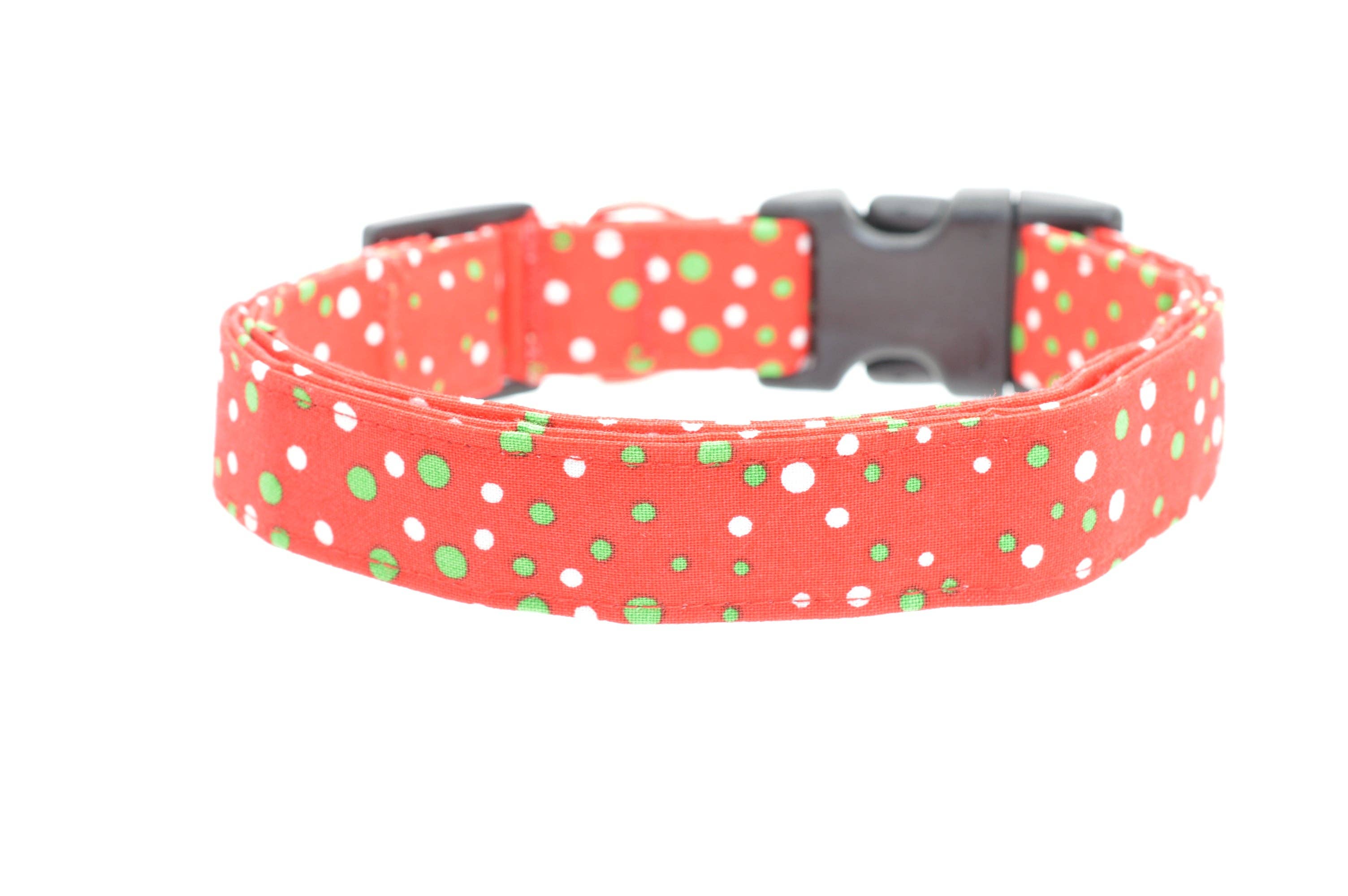 Dog Collar World - Wholesale Pet Collar - Dog - Red and Green Polka Dot Collar