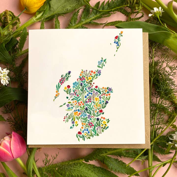 Samantha Dolan - Wholesale Everyday Greeting Card - Wildflower Scotland Greeting Card2