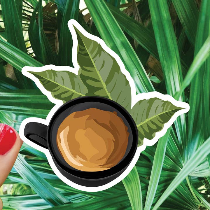 Coffee Cup Sticker for wholesale by Bee Beachey Designs