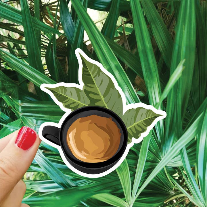 Autocollant tasse à café pour la vente par Bee Beachey Designs