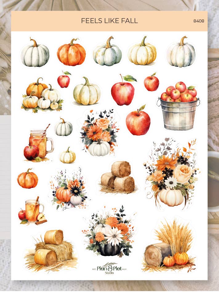 Feels Like Fall | Stickers for wholesale by Plan & Plot Studio