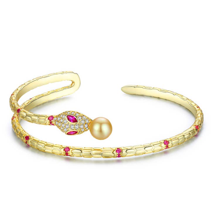 Golden Snake Pearl Bracelet for wholesale by Timeless Pearl