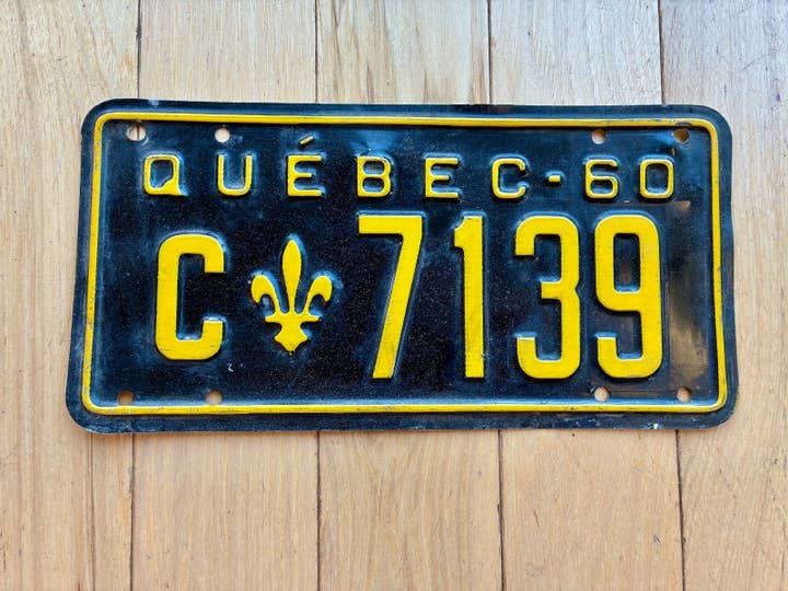 1960 Quebec License Plate for wholesale by RusticPlates