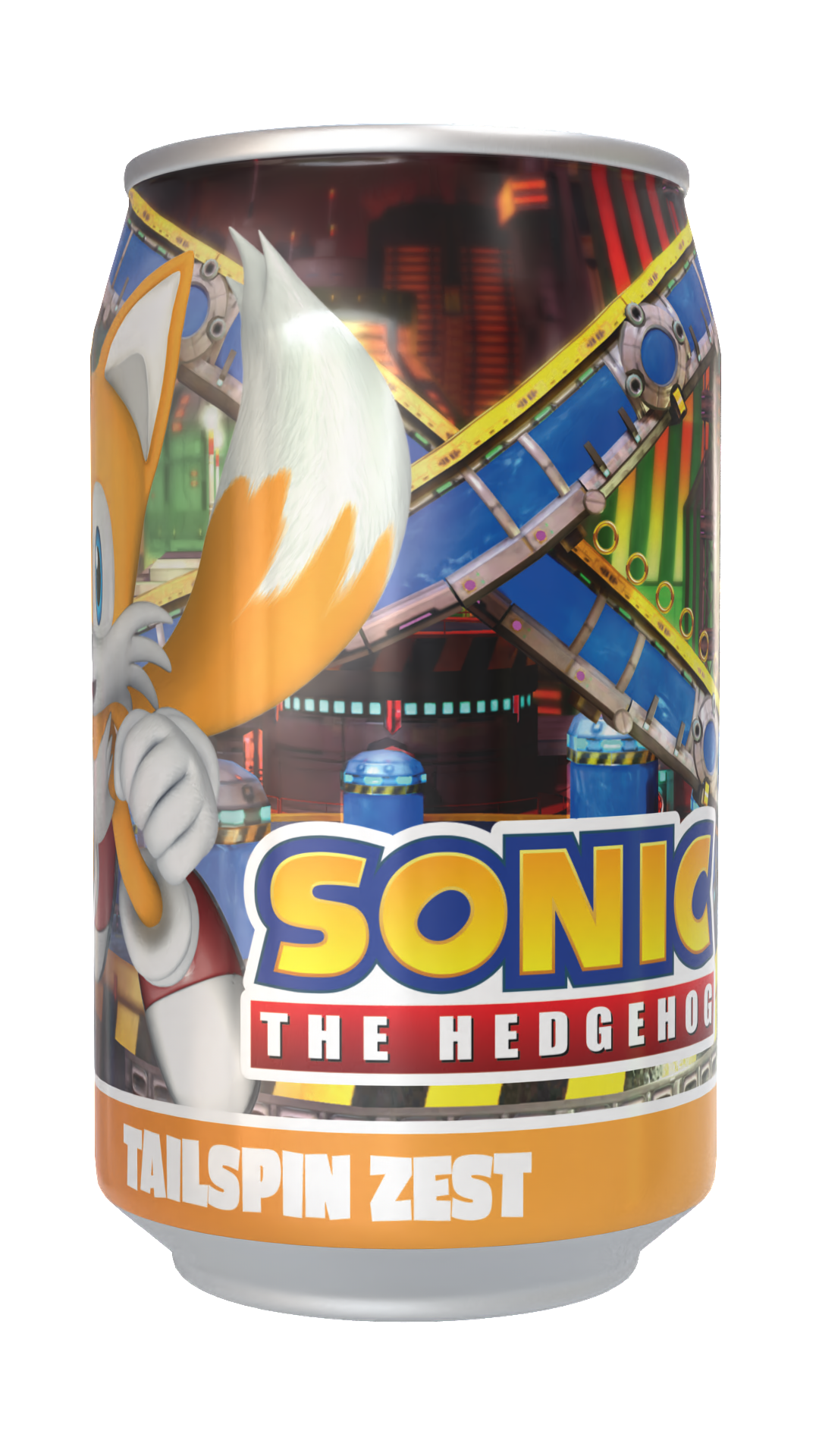 Kawaji – Refrigerante/bebidas gaseificadas por atacado – Sonic the Hedgehog Tailspin Zest - Lata de Refrigerante Sabor Laranja 330ml Standard1