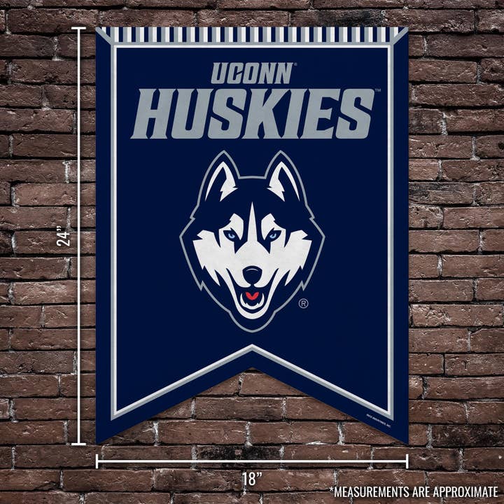 Rico Industries - Vente Pancarte - Fanion en feutre NCAA Connecticut Huskies - UCONN4