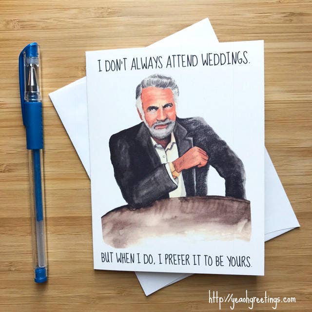Most Interesting Man Wedding Card, Wedding Gift for wholesale by Yeaoh! Greetings