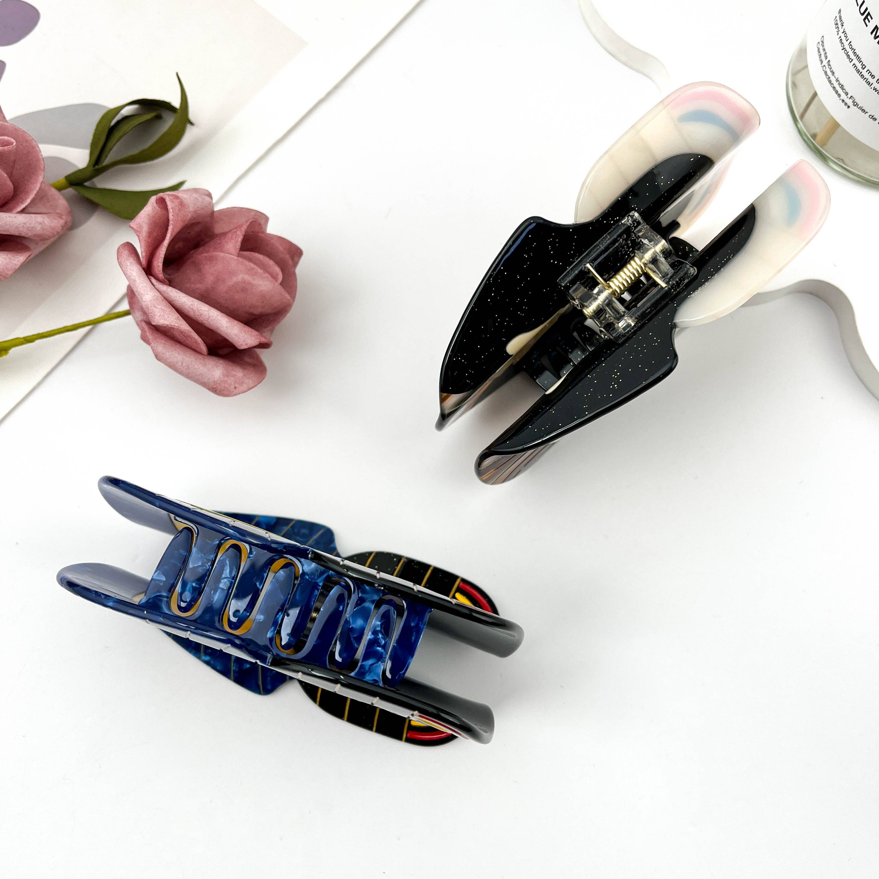 mildstyles - Vente Pince à cheveux – femme - Pince à cheveux en acétate de pharaon égyptien de dessin animé1