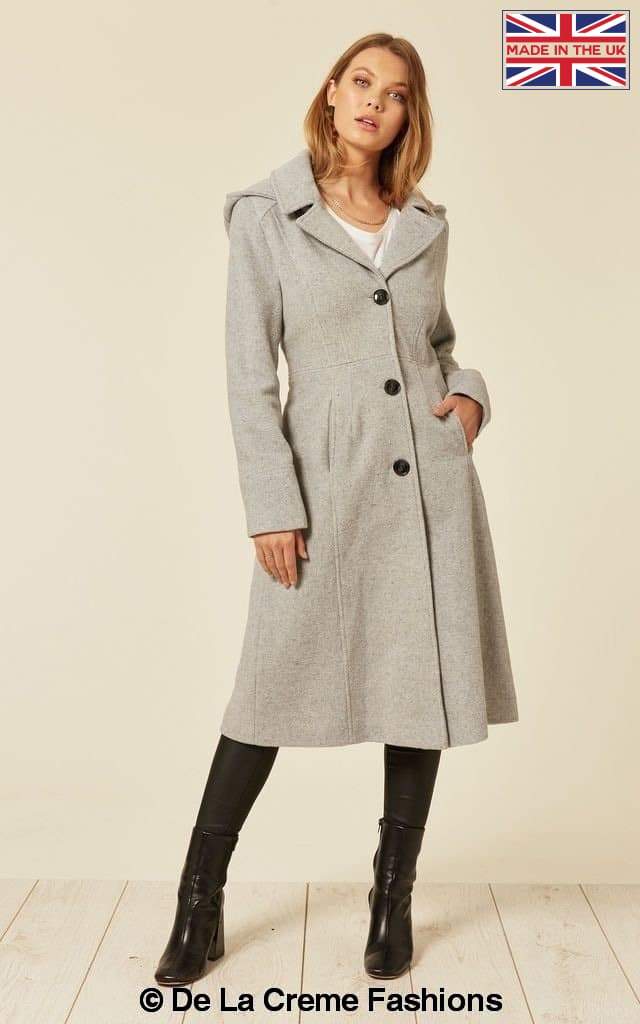 De La Creme Fashions – wholesale Coat – Women’s – Beatrice Wool And Cashmere Hooded Mid Length Coat8