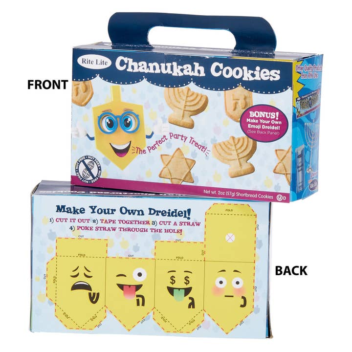 Chanukah Shortbread Cookies, 2 oz., Pareve, 144/DI for wholesale by Rite lite
