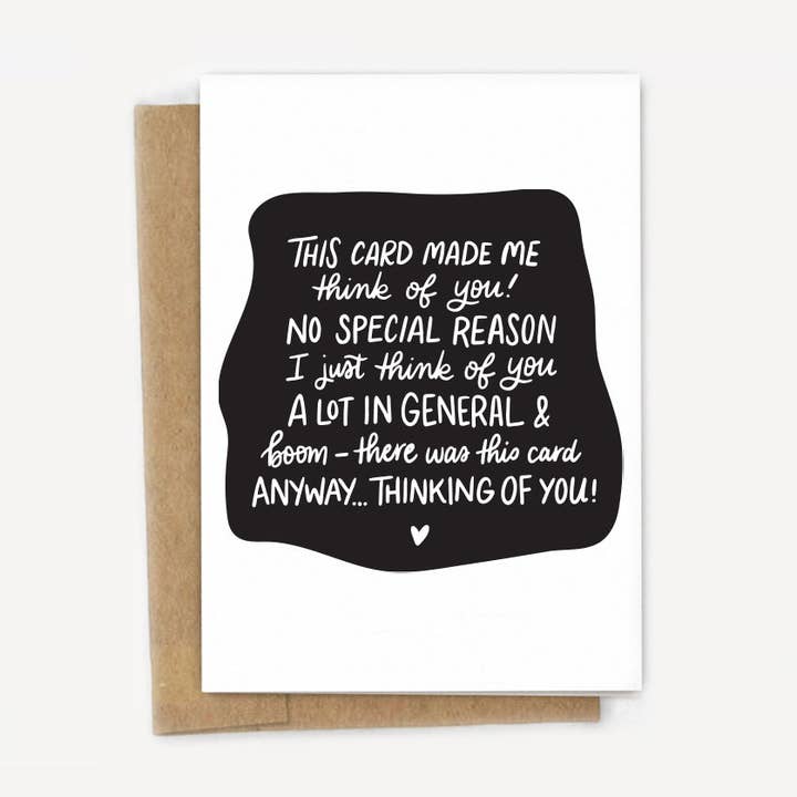 Cette carte m'a fait penser à toi carte pour la vente par A Fink & Ink