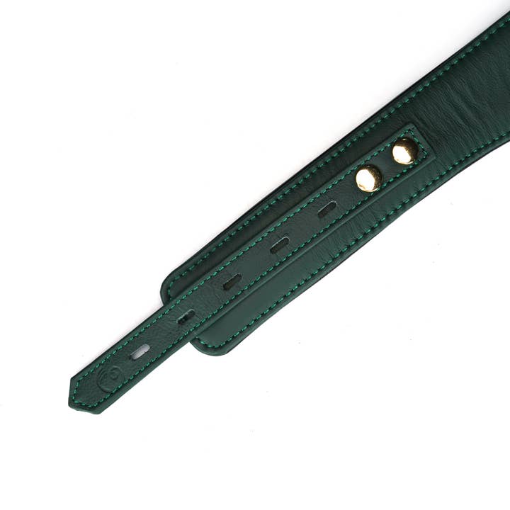 Liebe Seele - Vendita all'ingrosso Collare - Cani e gatti - Collare Curvo in Pelle Verde Mossy Chic8