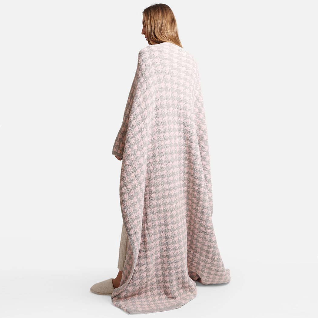 Fashion City - Wholesale Throw Blanket - Houndstooth Pattern Luxury Soft Throw Blanket11