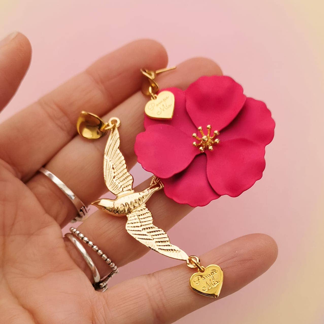 Pampa Mia - Wholesale Dangle Earrings - Swallow & Flower Earrings3