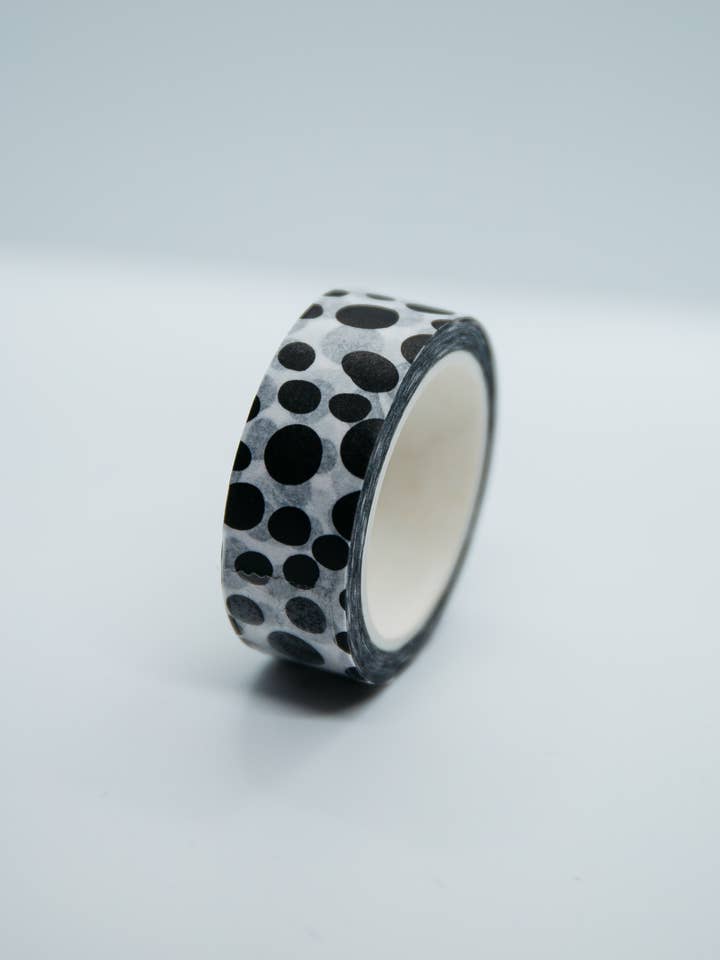 Black and White Polka Dot Washi Tape for wholesale by Made by Emma K