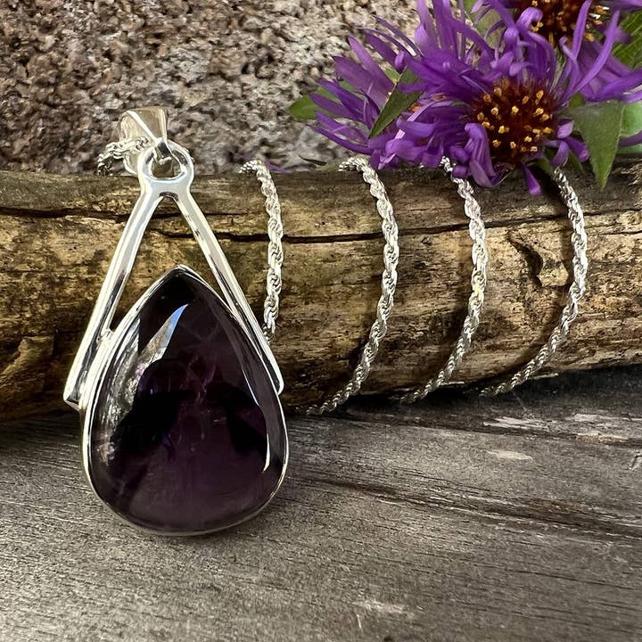 Nugent Jewelry – wholesale Individuell berlock/hänge – Ametist Star Wishbone hänge Sterling Silver0