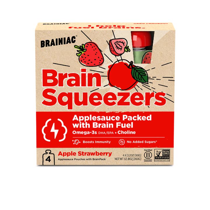 Brainiac - Wholesale Dried/Dehydrated Fruit - Strawberry Omega-3 Applesauce