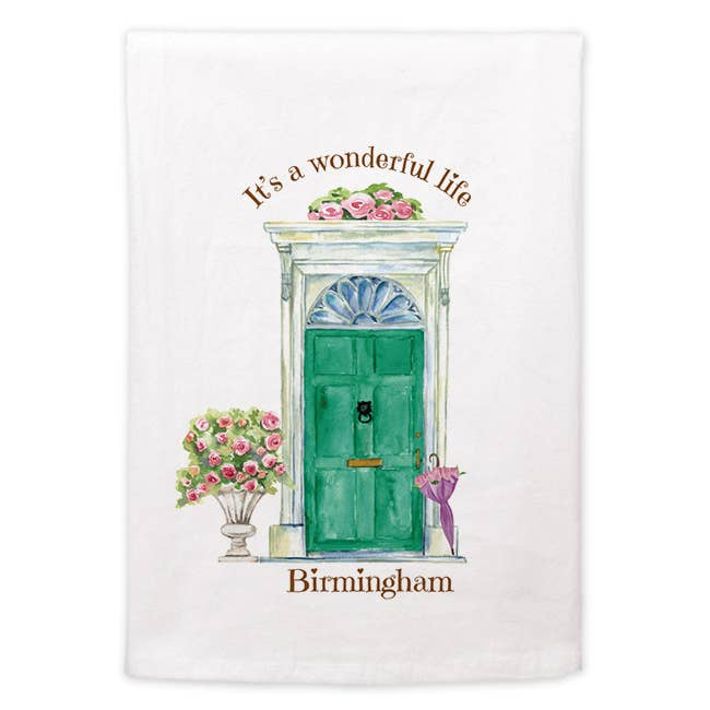 Flour Sack towel - It's a wonderful life (namedrop) for wholesale by Mariasch Studios