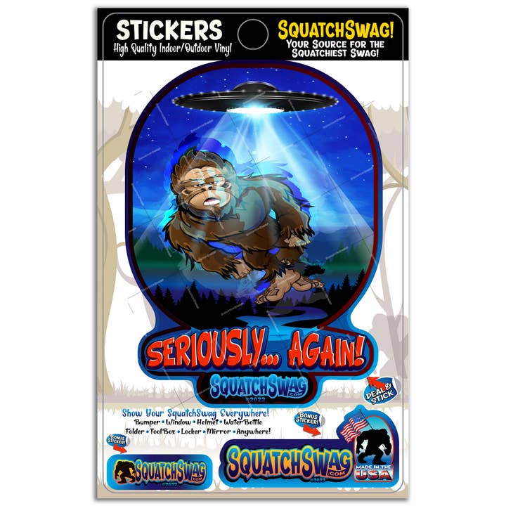 Seriously Again! Alien Abduction - Bigfoot, Sasquatch Alien for wholesale by SquatchSwag