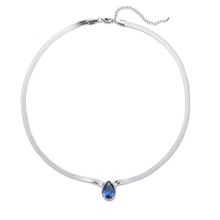 Collar Ullakari de acero inoxidable con cristal central para venta al por mayor de BELLE MISS