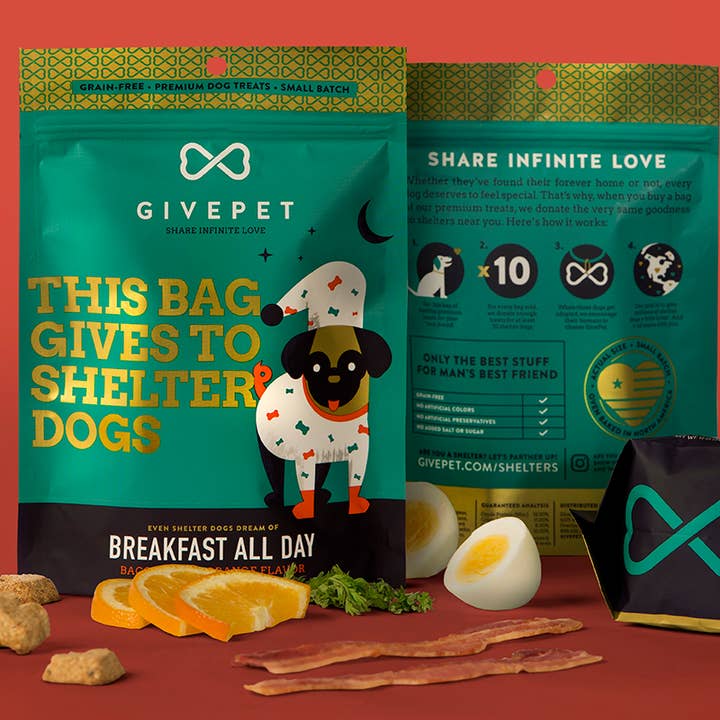 GivePet - Wholesale Pet Treats - Dog - GivePet Breakfast All Day Dog 11oz. Baked Biscuit Treats
