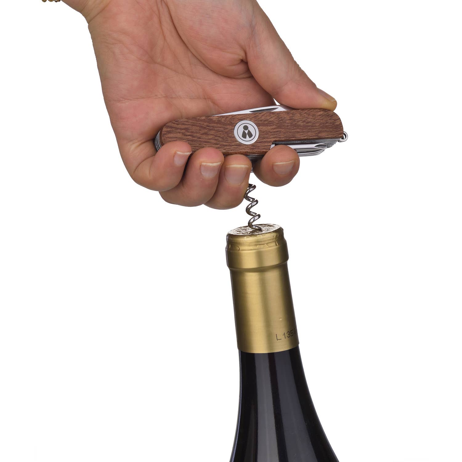 Laguiole - Vendita all'ingrosso Coltellino tascabile/portacoltellino - Coltello multifunzione Laguiole con manico in legno di sandalo rosso4