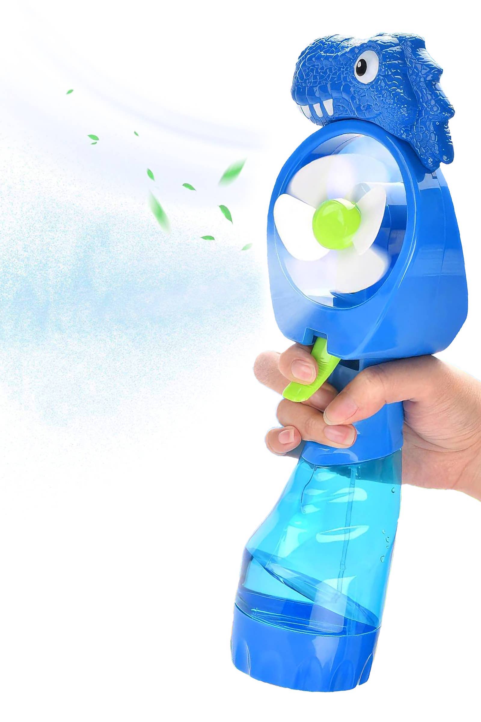 SORTIERT Elektrischer T-Rex Dinosaurier Handventilator mit Wasserzerstäuber für den Großhandel auf Faire2