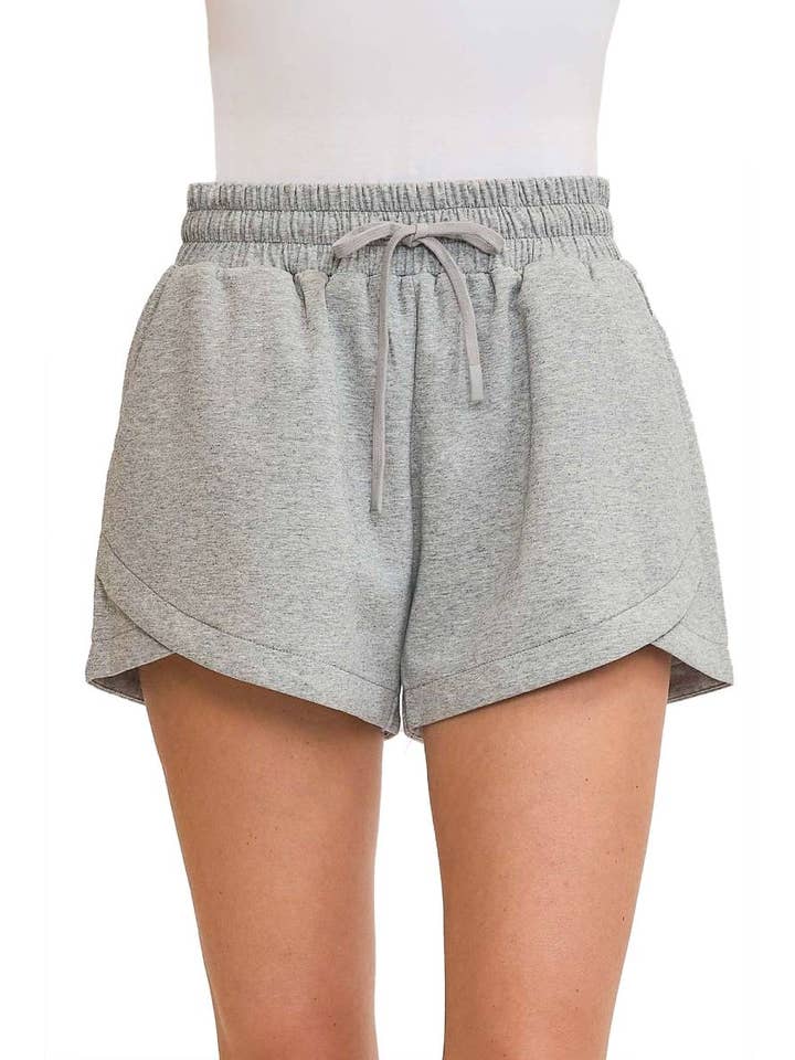 Vanilla Monkey - Wholesale Shorts - Women's - Criss Cross Hemline Luxeknit Sweatshorts