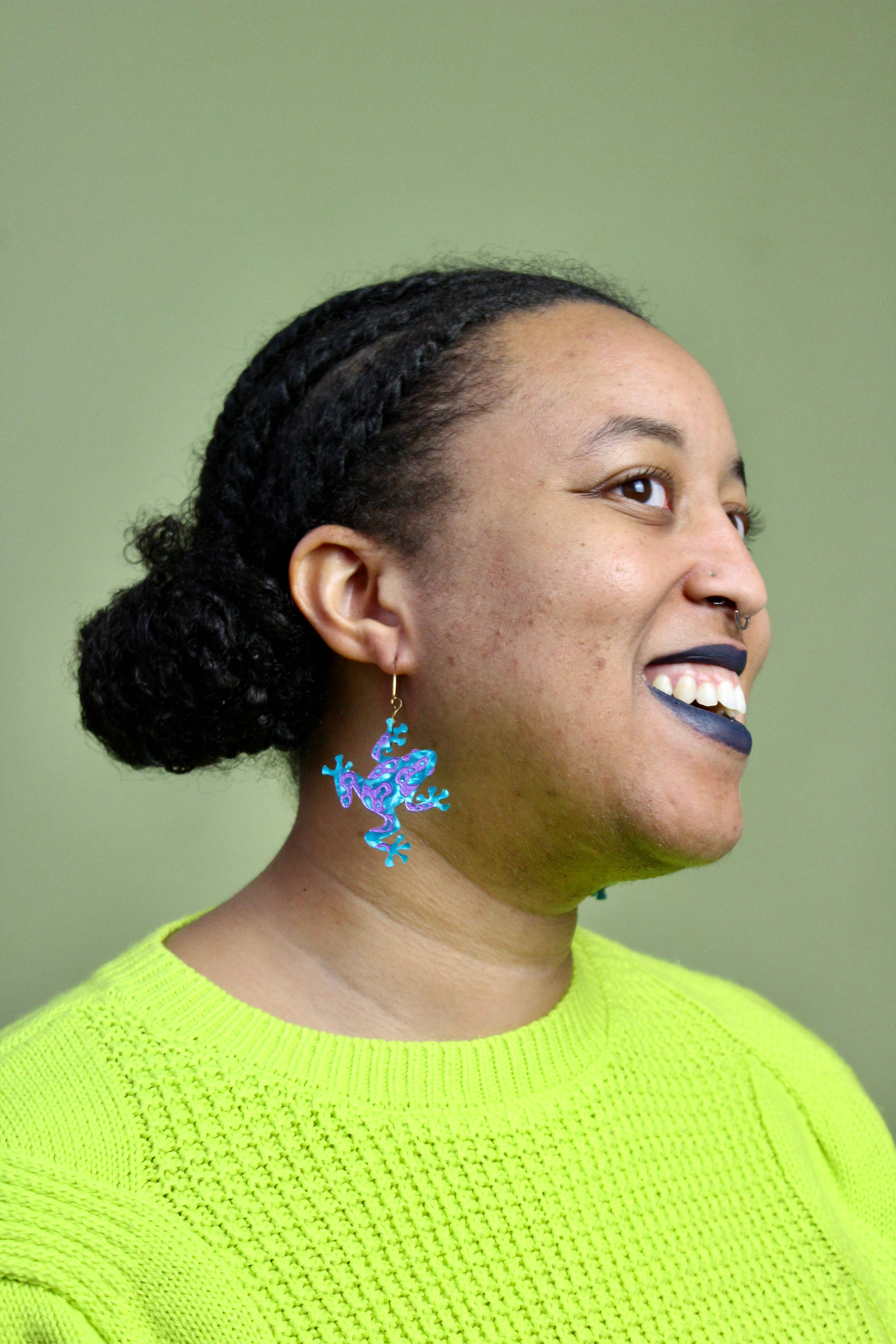 Not Picasso - Wholesale Hoop Earrings - Dart Frogs 5