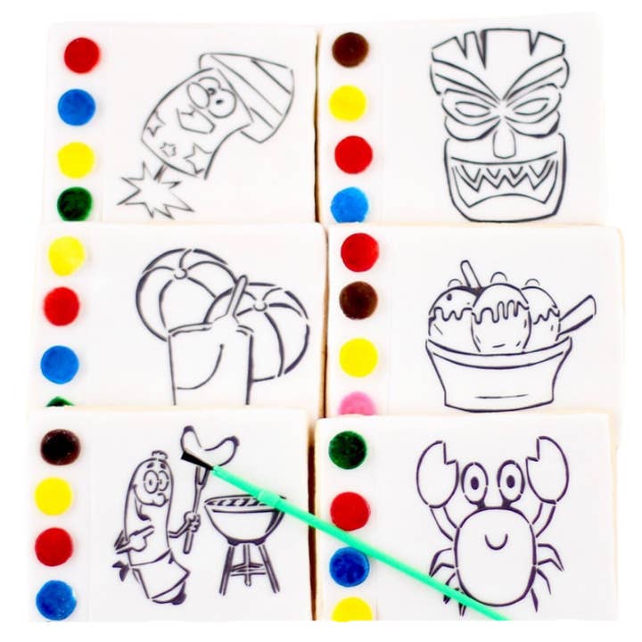 Summer Paint Your Own Cookies for wholesale by Sweet Sanctions LLC