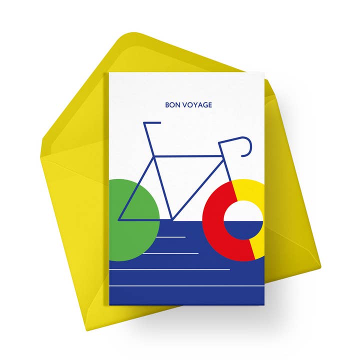 Bon Voyage Bike Card | Good Luck Card | Goodbye Card for wholesale by Alphablots