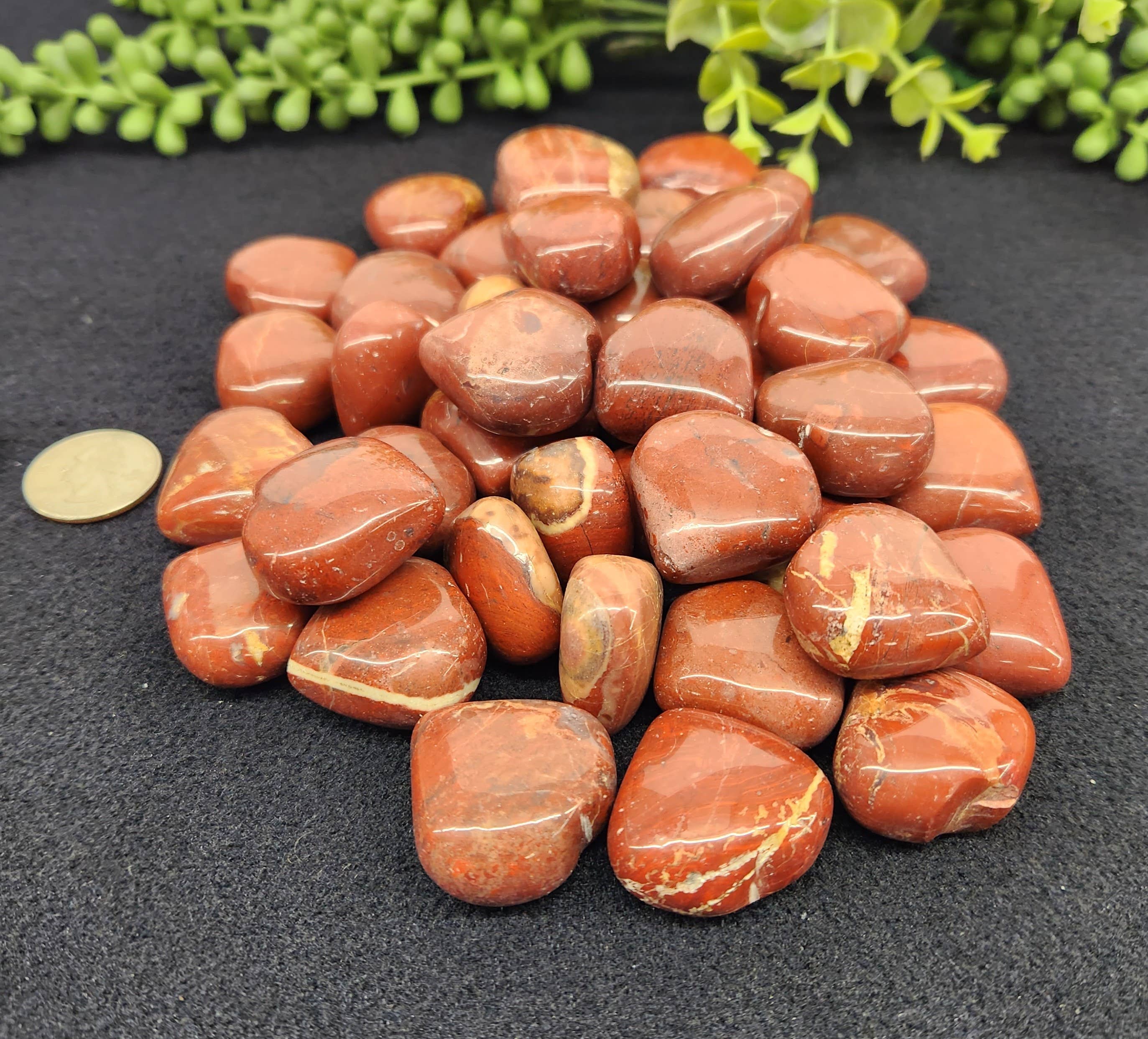 Meraki Gemstones - Wholesale Spiritual Stone/Crystal - Red Jasper Hearts-0.5kg/1.1lbs (30x30x15mm or 3cm)2