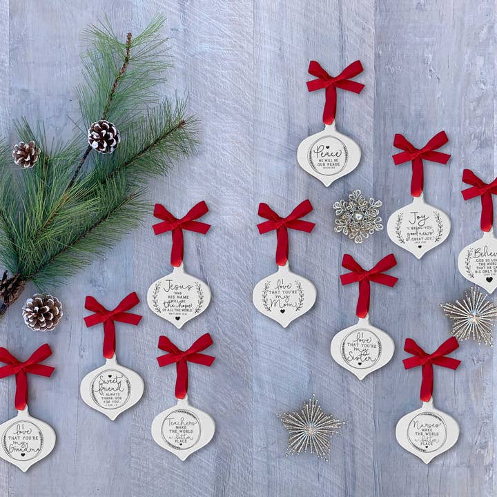 Dicksons - Wholesale Ornament - 🎄LCP Ornament Doodle Jesus Ribbon Hang