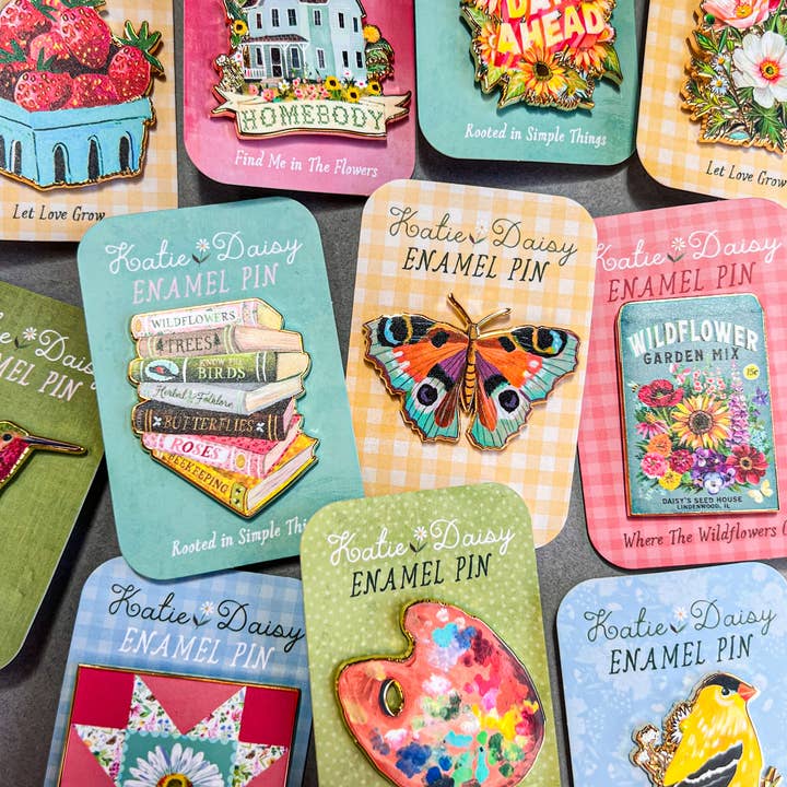 Katie Daisy - Wholesale Lapel Pin/Button - Goldfinch Enamel Pin1