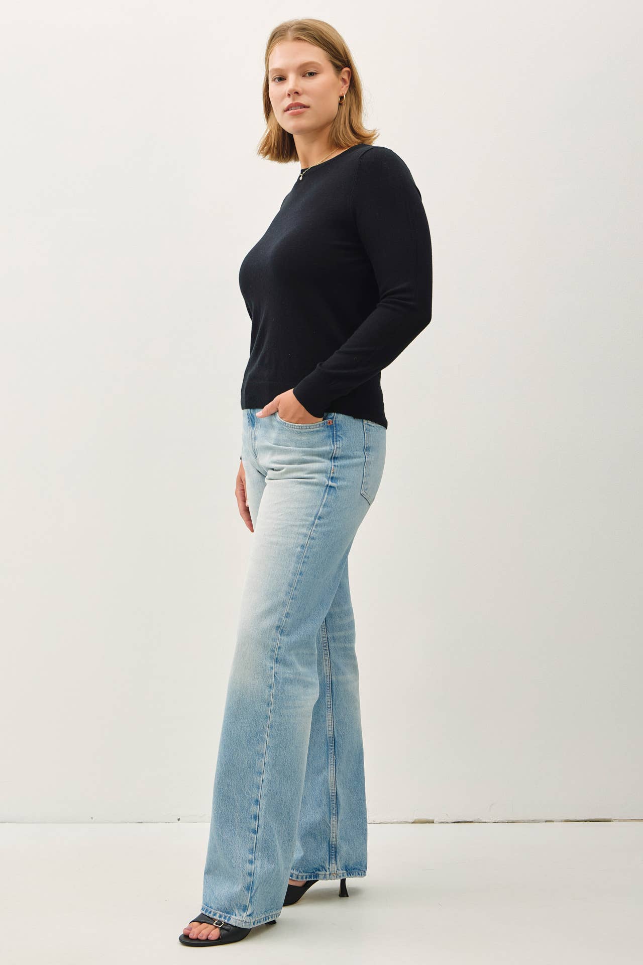 Be Cool - Vente Pull en maille – femme - PULL BASIQUE EN MAILLE DOUCE À COL ROND PLUS18