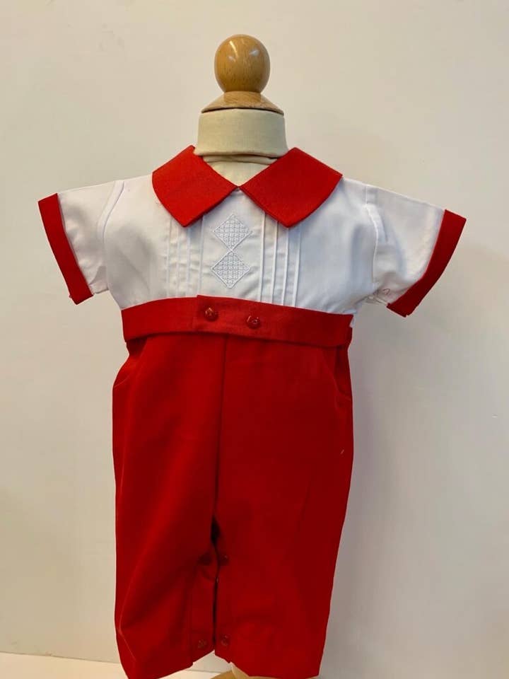 70684 Red and white Romper for wholesale by Will'beth
