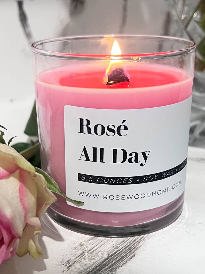 Rosé All Day Candle - 8oz for wholesale by Rosewood Home